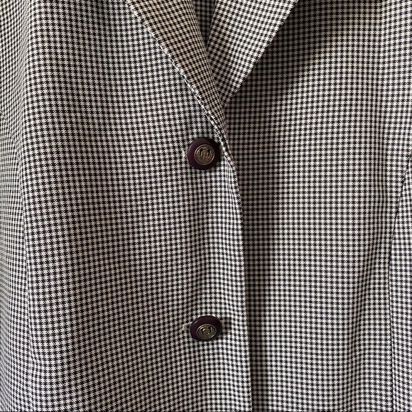 Vintage houndstooth button up blouse - Picture 2 of 4